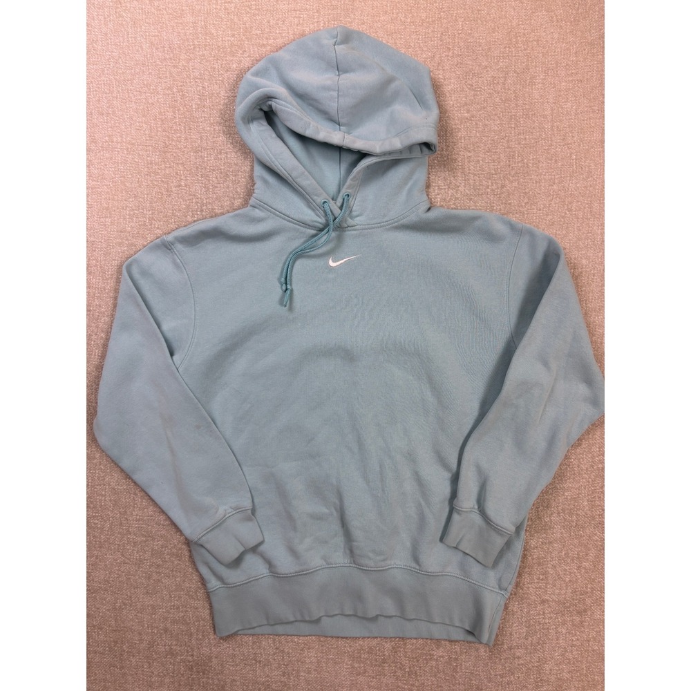 Nike Mens Sportswear Solo Swoosh Fleece Hoodie Light Blue XS BV2654-440